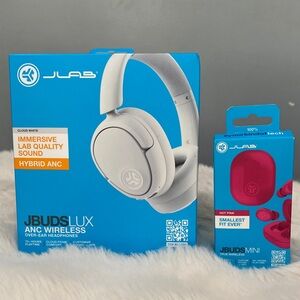 JLab JBuds Lux ANC Wireless Headphones and JBuds Mini Earbuds
